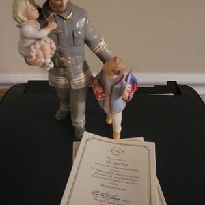 Lenox “The Guardian” Fireman & Children Porcelain Figure